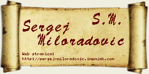 Sergej Miloradović vizit kartica
